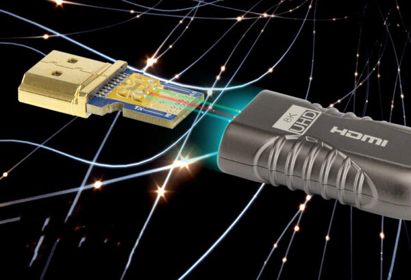 Światłowód HDMI 2.1 7,50 m kabel światłowodowy Phossno wysokiej jakości do transmisji obrazu w 8K Powystawowy - obrazek 3