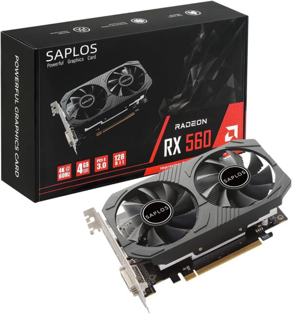 Używana Karta graficzna QTHREE SAPLOS Radeon RX 560 4GB GDDR5, DP/HDMI/DVI