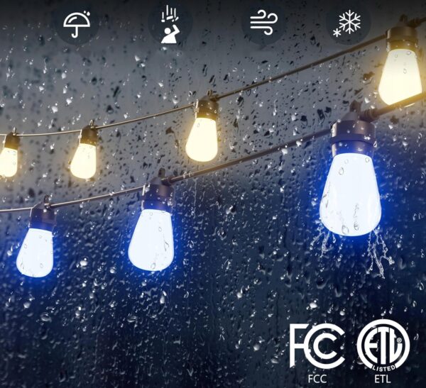 Światła LED Diivoo, 15m z aplikacją Bluetooth, IP65, wodoodporne - obrazek 5