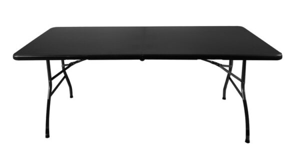 Stół ogrodowy składany 180cm + 2 ławki- czarny - obrazek 4