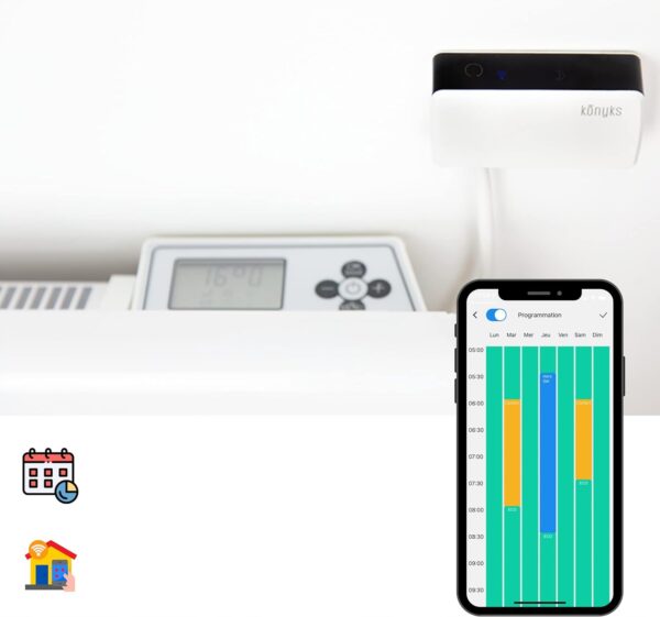 Przenośny kontroler temperatury elektryczny Konyks eCosy WiFi, 1 szt - obrazek 3