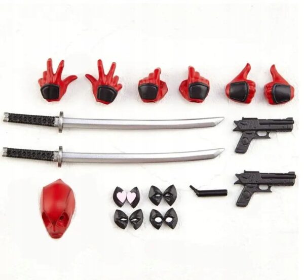 Figurka ruchoma DeadPool 15cm zestaw akcesoria ruchoma figurka z bronią i dodatkami, kolekcjonerska zabawka - obrazek 6