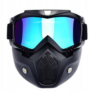 Kask na quada motocyklowy z goglami 2w1 wytrzymały kask ochronny do jazdy w terenie