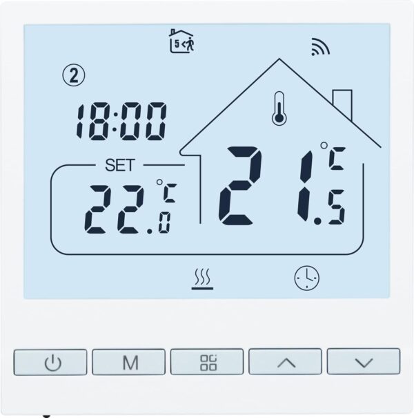 Inteligentny termostat Beok Tuya ścienny Wi-FiAlexa, Google TOL47WIFI-WPB