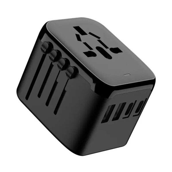 Uniwersalny adapter podróżny USB-A x2/USB-C x2 do ładowania czarny - obrazek 2