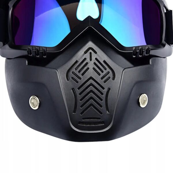 Kask na quada motocyklowy z goglami 2w1 wytrzymały kask ochronny do jazdy w terenie - obrazek 3