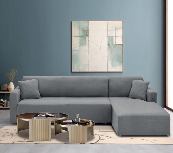 Narzuta na sofę CHELZEN, narzuta na sofę w L, 1,85x2,3x0,8M, Jasny szary - obrazek 2