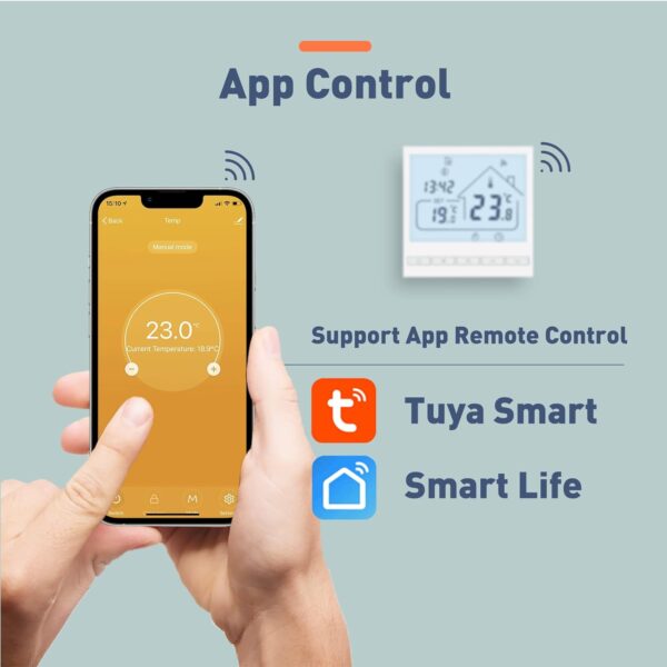 Inteligentny termostat Beok Tuya ścienny Wi-FiAlexa, Google TOL47WIFI-WPB - obrazek 9