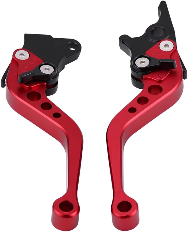 Dźwignia hamulca motocyklowego Keenso 1 para uniwersalna 7/8" 22mm czerwona - obrazek 2