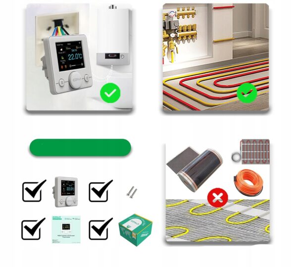 Termostat EZAIoT EZ-R7C.723-WH WiFi dla kotła wodnego/gazowego - obrazek 5
