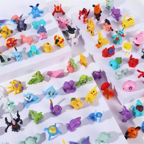 Zestaw figurek Pocket Monster 144 szt miniaturowe figurki kultowych postaci z serii - obrazek 3