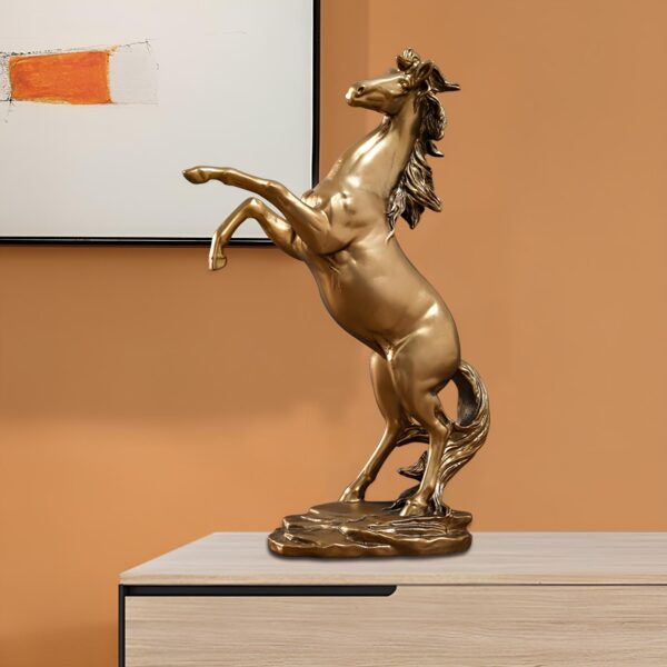 Złota statuetka Koń 295 mm, Złota statuetka Konia, Koń na piętach - obrazek 3