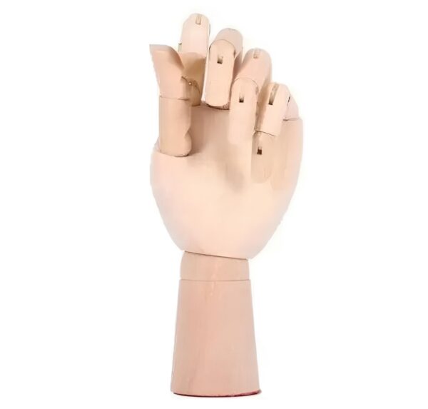 Drewniana ręka manekin 18 cm do rysowania model anatomiczny dla artystów i dekoracyjny element wnętrza - obrazek 3