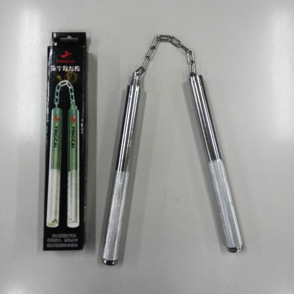 Nunchaku ze stali nierdzewnej, składane 55 cm treningowe nunchaku sztuki walki - obrazek 6