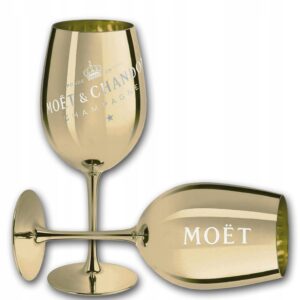 Kieliszek Moët & Chandon Ibiza 1 szt. Złoty elegancki kieliszek z tworzywa w złotym kolorze do szampana i drinków