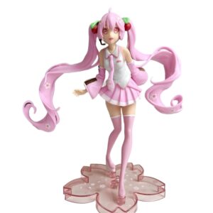 Figurka anime Miku Hatsune Sakura 15 cm kolekcjonerska figurka japońskiej idolki w wersji sakura