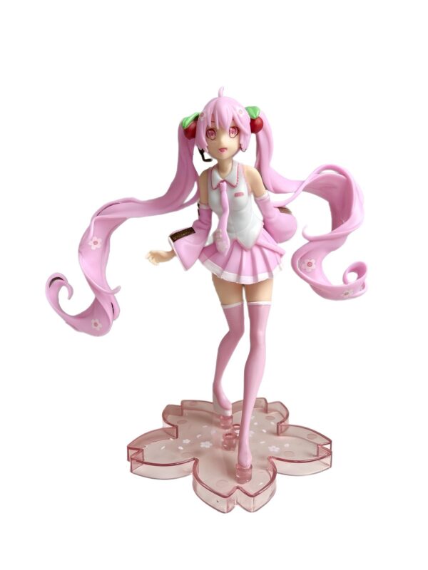 Figurka anime Miku Hatsune Sakura 15 cm kolekcjonerska figurka japońskiej idolki w wersji sakura