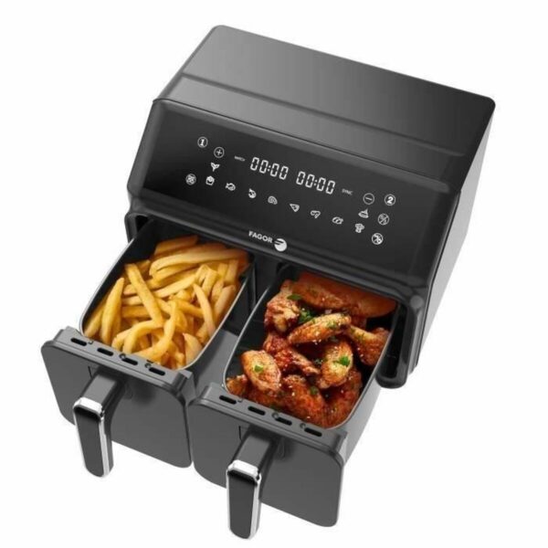 Frytkownica na gorące powietrze Fagor FG2X4L Czarny noir 2200 W 8 L - obrazek 2