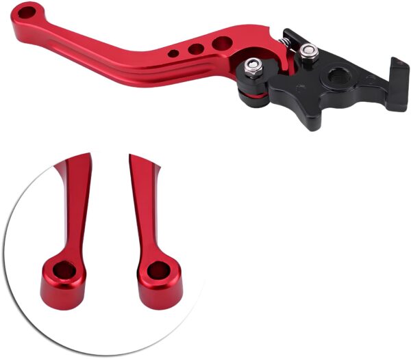 Dźwignia hamulca motocyklowego Keenso 1 para uniwersalna 7/8" 22mm czerwona - obrazek 6