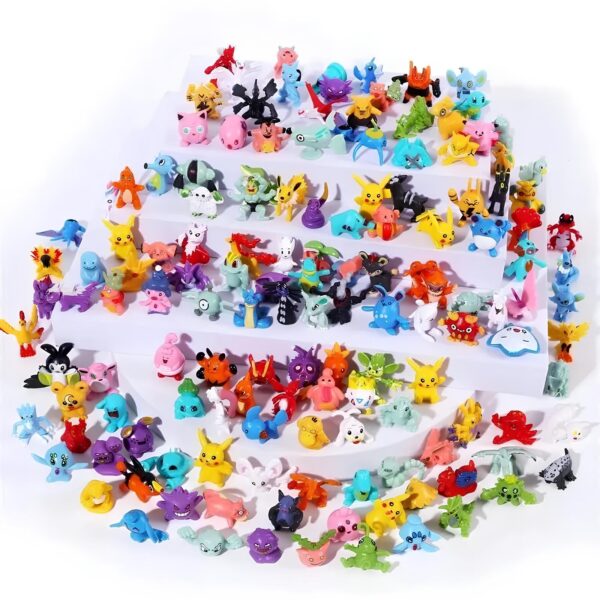 Zestaw figurek Pocket Monster 144 szt miniaturowe figurki kultowych postaci z serii - obrazek 2