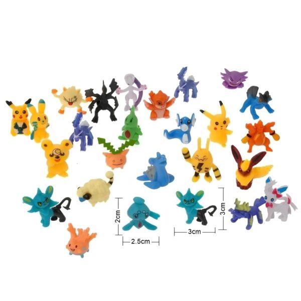 Zestaw figurek Pocket Monster 144 szt miniaturowe figurki kultowych postaci z serii - obrazek 6