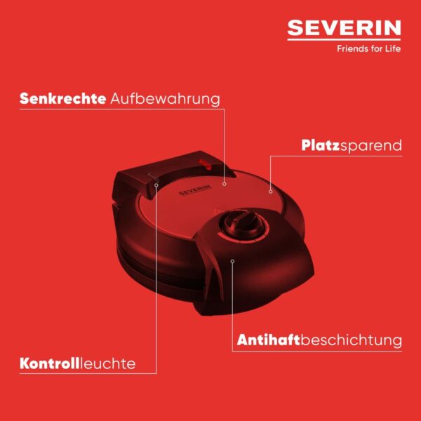 Gofrownica Severin WA 2103 Czarny 1200 W - obrazek 4
