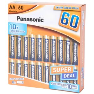 Zestaw 60x baterii Panasonic Power LR6 AA najmocniejsze baterie alkaliczne do pilotów i urządzeń