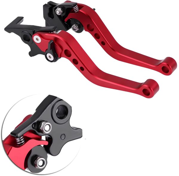 Dźwignia hamulca motocyklowego Keenso 1 para uniwersalna 7/8" 22mm czerwona - obrazek 9