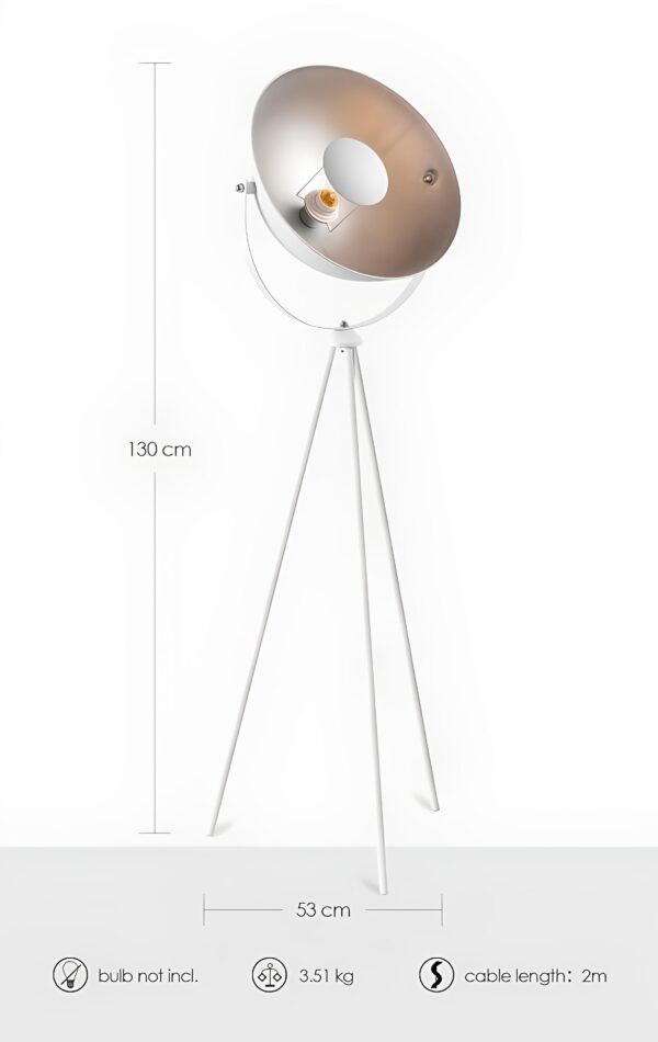 USZKODZONA Lampa podłogowa Faber Tripod E27 nie działa nowoczesna oprawa salonowa trójnóg - obrazek 2