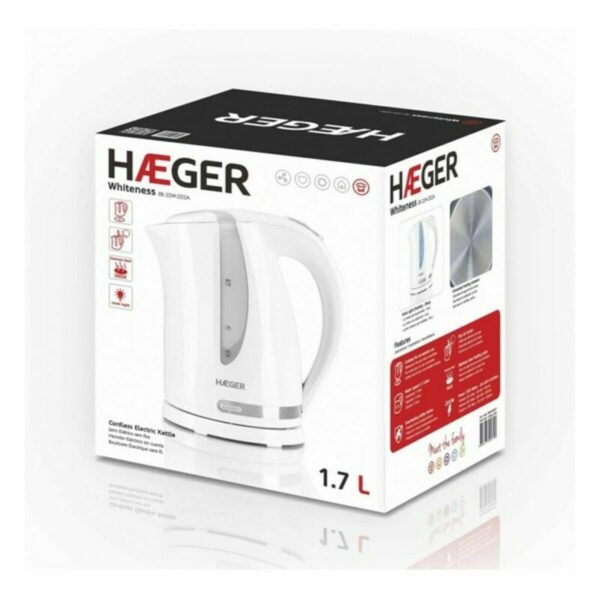 Czajnik Haeger EK-22W.022A Stal nierdzewna Biały 2200 W 1,7 L - obrazek 2