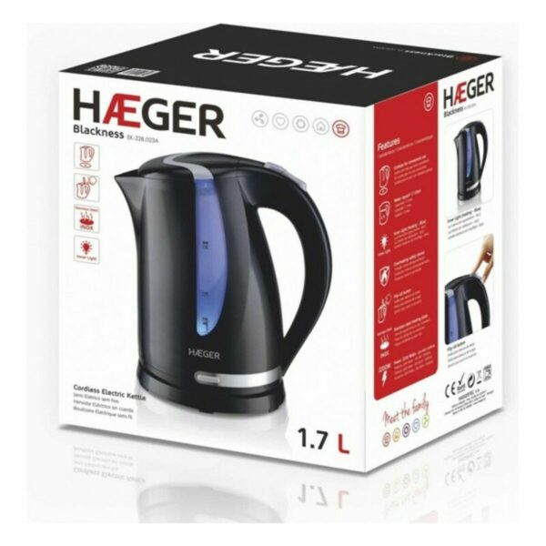 Czajnik Haeger EK-22B.023A Czarny Stal nierdzewna 2200 W 1,7 L - obrazek 2