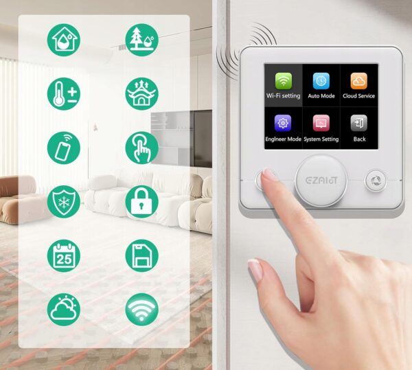 Termostat EZAIoT EZ-R7C.723-WH WiFi dla kotła wodnego/gazowego - obrazek 4
