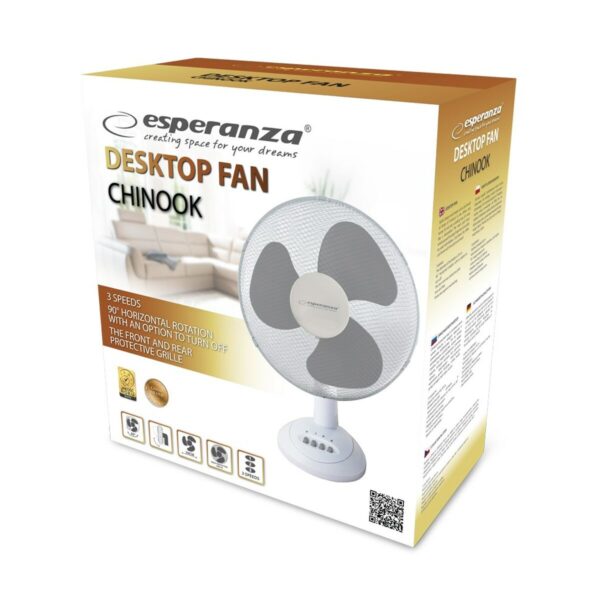 Wentylator podłogowy Esperanza EHF003WE Biały Szary 50 W - obrazek 4