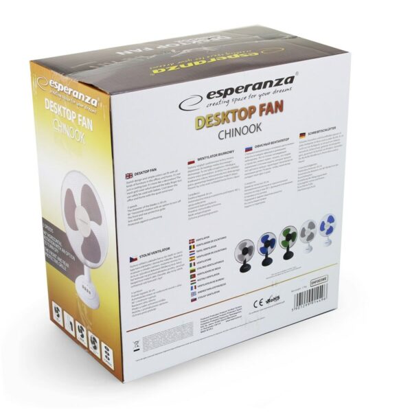 Wentylator podłogowy Esperanza EHF003WE Biały Szary 50 W - obrazek 5