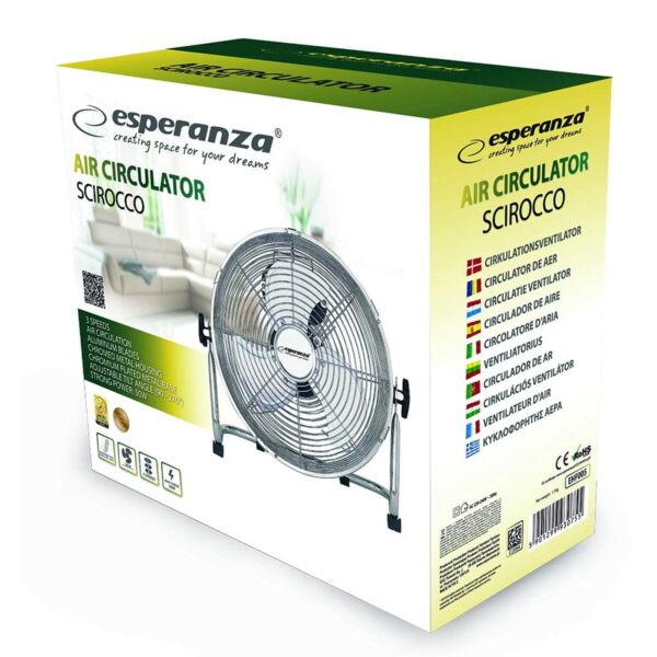 Wentylator podłogowy Esperanza EHF005 Chromu 50 W - obrazek 3