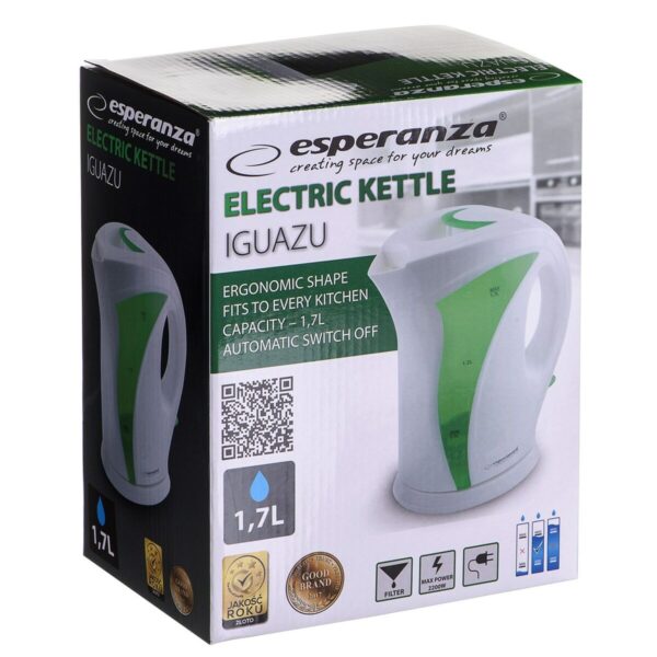 Czajnik Esperanza EKK018G  Biały Kolor Zielony Wielokolorowy Plastikowy 2200 W 1,7 L - obrazek 6