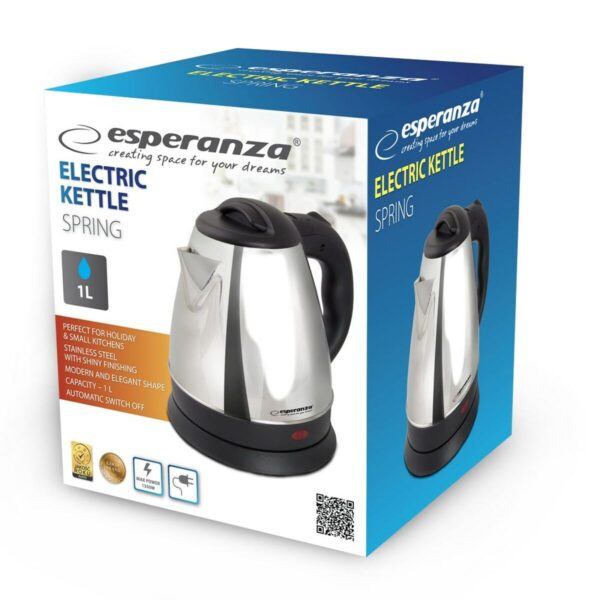 Czajnik Esperanza EKK116X Stal nierdzewna Plastikowy 1350 W 1 L - obrazek 2