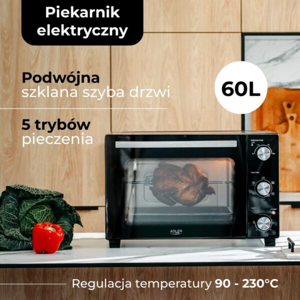 Piec Adler AD 6028 2000 W - obrazek 3