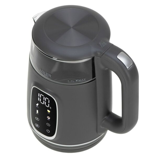 Czajnik Adler AD 1305gs Szary Srebrzysty 2200 W 1,7 L - obrazek 3