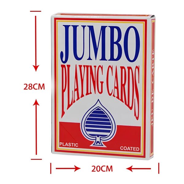 Karty duże Jumbo 28x21 cm duże ogromnymi kartami stajesz królem sytuacji twoi przeciwnicy będą zastanawiać - obrazek 2