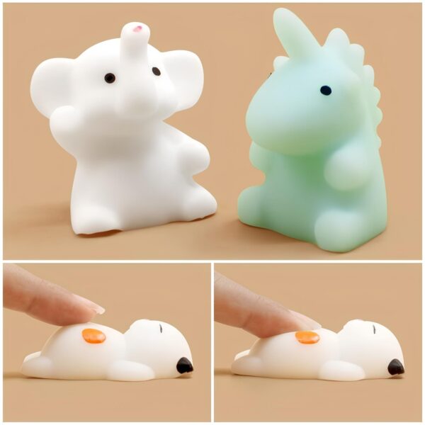 Zestaw MOCHI Squishy Squishies GNIOTKI 50 szt kolorowe miękkie i rozciągliwe figurki antystresowe dla dzieci i dorosłych - obrazek 3