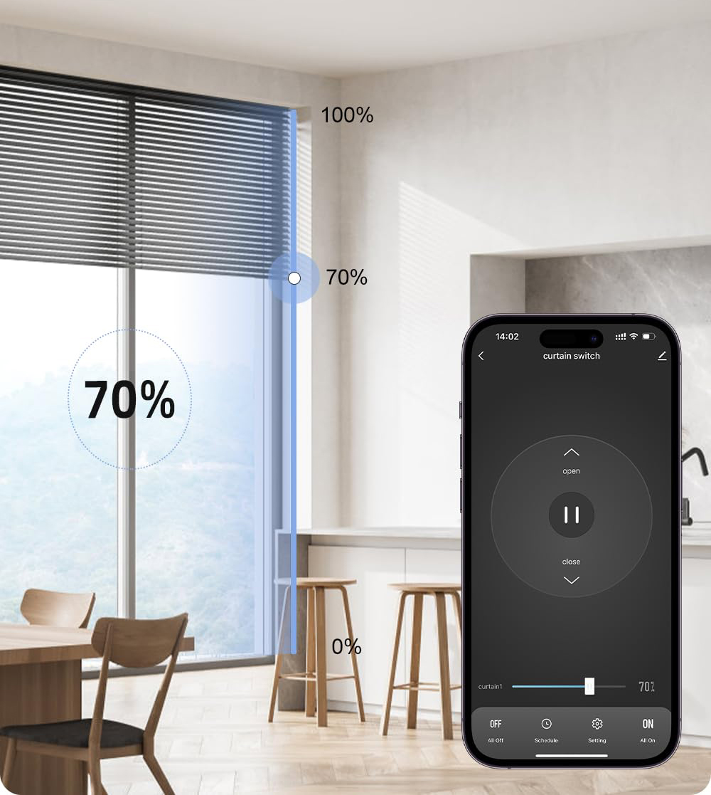 Włącznik rolet WiFi 80x80 mm Maxcio WF-CS01 Alexa Google sterowanie - obrazek 5