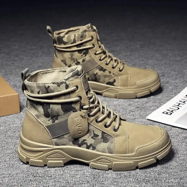 Buty taktyczne, buty za kostkę, rozmiar 44 khaki (27,5cm na 43) - obrazek 3