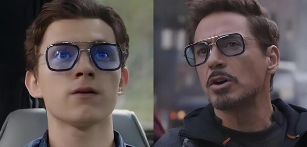 Okulary przeciwsłoneczne Tony Stark Iron Man stylowe okulary inspirowane filmami Marvel, z filtrem UV i metalową oprawką - obrazek 3