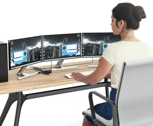Kontroler KVM YOUTINGHDAV KC-KVM203DH dla 2 PC i 3 monitorów, 4K@144Hz - obrazek 3
