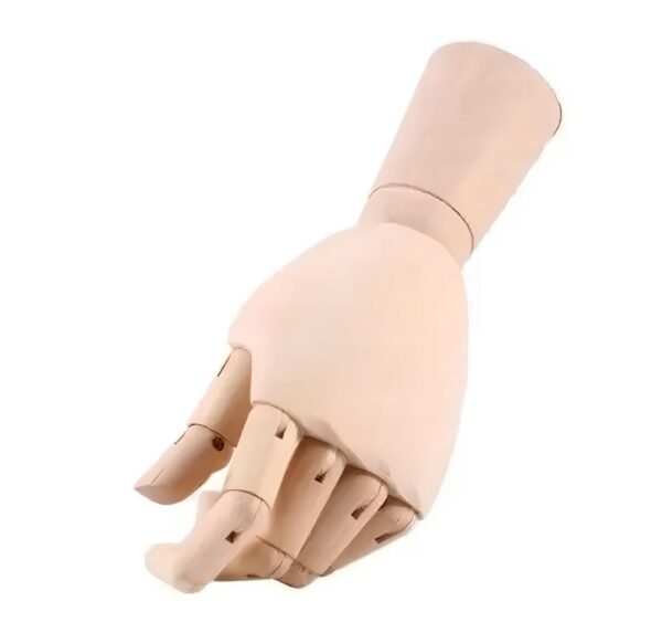 Drewniana ręka manekin 18 cm do rysowania model anatomiczny dla artystów i dekoracyjny element wnętrza - obrazek 2