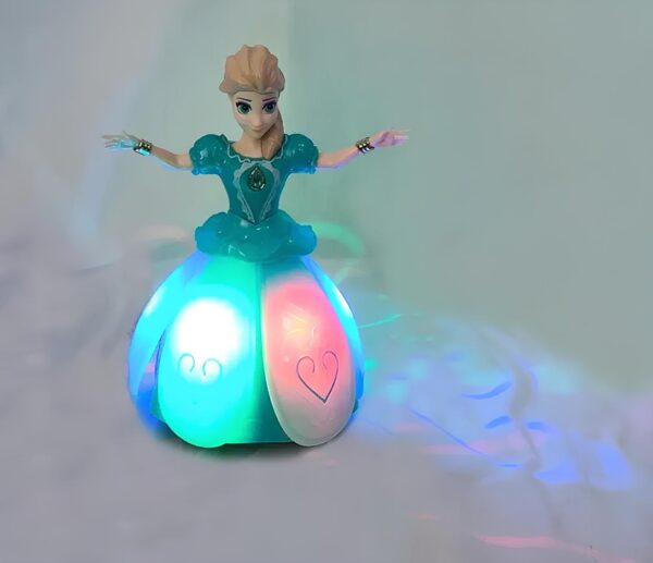 Interaktywna tańcząca lalka Elsa Frozen muzyczna zabawka z efektami świetlnymi - obrazek 4