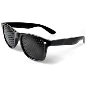 Okulary ajurwedyjskie do poprawy wzroku Pinhole czarne okulary treningowe do oczu