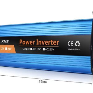 Przetwornica samochodowa o mocy 2600W (12V-220V) konwerter napięcia do zasilania urządzeń AC w samochodzie lub kamperze