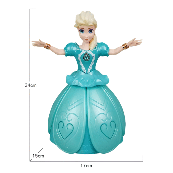 Interaktywna tańcząca lalka Elsa Frozen muzyczna zabawka z efektami świetlnymi - obrazek 2